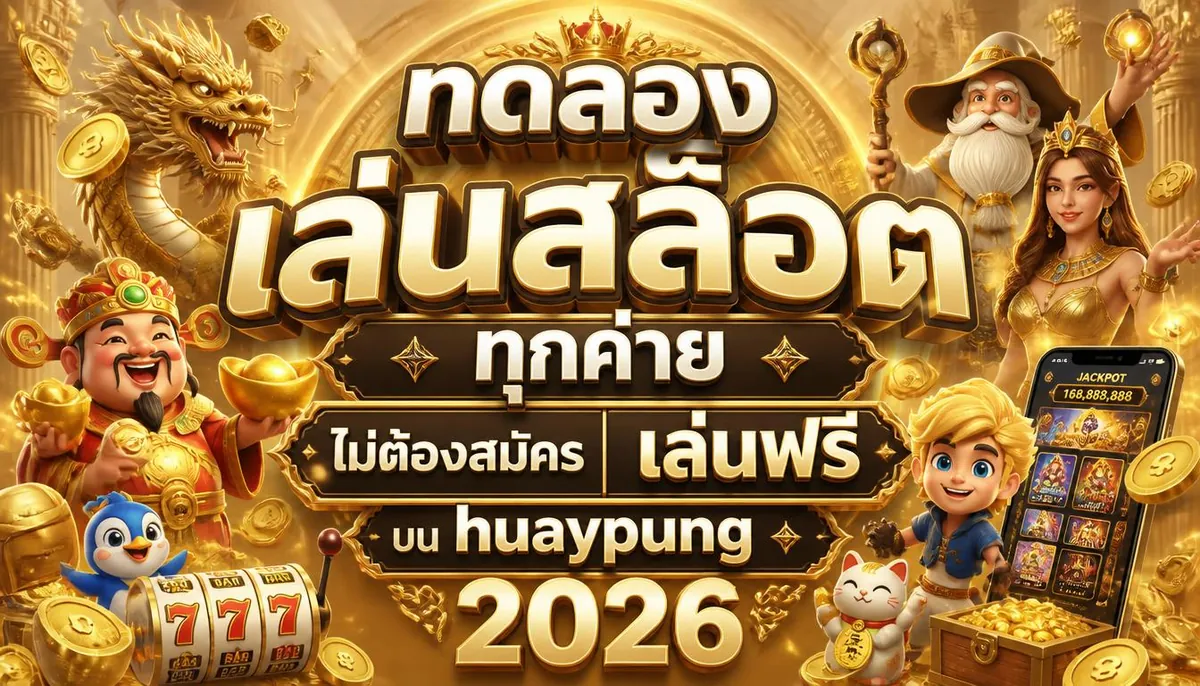 ทดลองเล่นสล็อตทุกค่าย ไม่ต้องสมัคร เล่นฟรีบน huaypung 2026